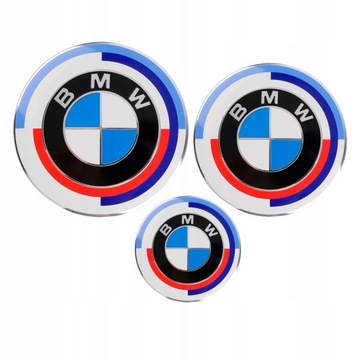 3 sztuk/zestaw Emblemat BMW 82mm 74mm 45mm