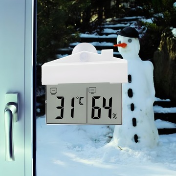 НАРУЖНЫЙ ВНУТРЕННИЙ ОКОННЫЙ ТЕРМОМЕТР ДЛЯ ОКНА ЦИФРОВОЙ ГИГРОМЕТР °C/°F