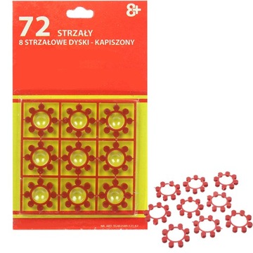 Spłonki do pistoletów 72 el. - 10 opakowań 720 strzałów