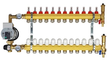 ROZDZIELACZ 12 DO PODŁOGÓWKI Z GRUPĄ POMPOWĄ WILO