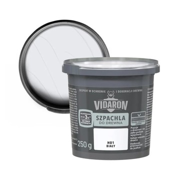 Szpachla do drewna VIDARON 250 gram, akrylowa, BIAŁA H01