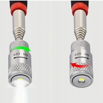 МАГНИТНЫЙ ЗАХВАТ Светодиодный инспекционный телескопический магнит 68 см фонарик