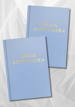 Praca Licencjacka Baby Blue Oprawa i Wydruk kolorowy do 80 stron