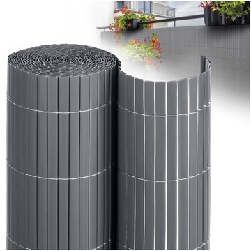 DWUSTRONNA MATA BALKONOWA OSŁONA NA BALKON TARAS BAMBUSOWA PVC 100x500 cm