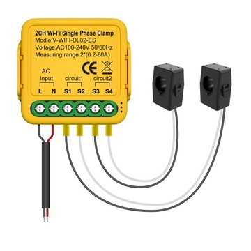 LICZNIK ENERGII TUYA WIFI Smart Life 80A 2CH