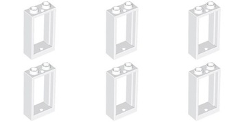 LEGO 60593 OKNO RAMA OKNA 1x2x3 białe (8g) 6 szt.