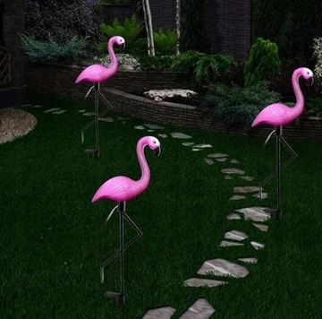 Декоративная солнечная лампа Flamingo для сада, 3 шт.