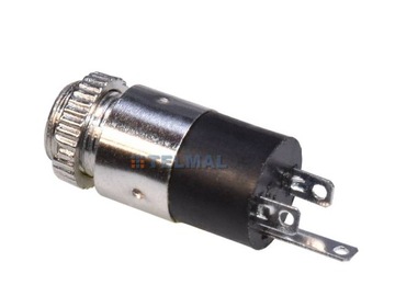 Монтажное гнездо STEREO jack 3,5 мм для крепления к корпусу