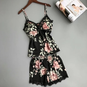 КОМПЛЕКТ ЖЕНСКИЙ АТЛАСНОЕ НОЧНОЕ ОДЕЖДА КРУЖЕВНЫЕ ШОРТЫ БАННЫЙ ХАЛАТ