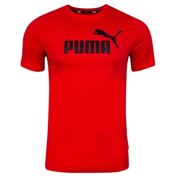 PUMA KOSZULKA MĘSKA T-SHIRT ESS LOGO TEE RED r.XL