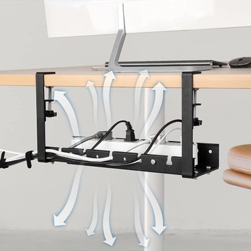 КАБЕЛЬНЫЙ ОРГАНАЙЗЕР ПОД СТОЛЕШНИЦОЙ, РЕГУЛИРУЕМАЯ ПОЛКА