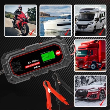 МИКРОПРОЦЕССОРНЫЙ ВЫПРЯМИТЕЛЬ ЗАРЯДНОЕ УСТРОЙСТВО GEL AGM LCD 6V 12V 10A