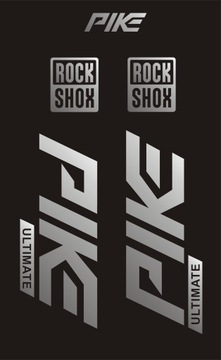 PIKE Ultimate ROCK SHOX srebrne naklejki widelec