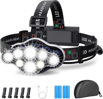 Latarka Czołowa MLIAIMCE 18000 Lumen 8 Diod LED