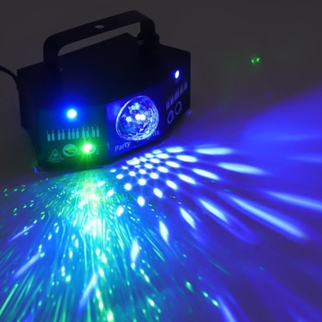 Светодиодные сценические лазерные фонари RGB мощностью 10 Вт с 7 глазами