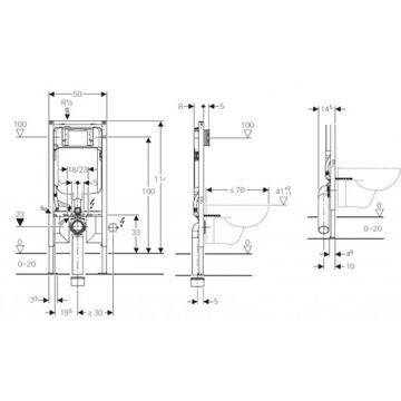 GEBERIT SLIM UP320 FRAME Кнопка без оправы