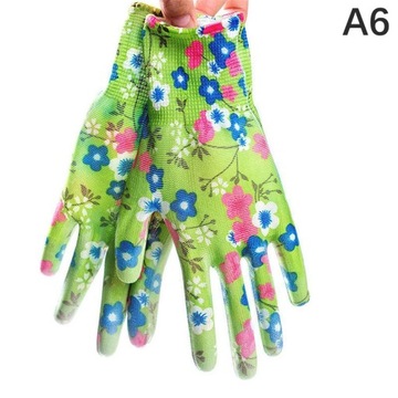 1Pair Color PU Garden Labor Planting Yard Gloves