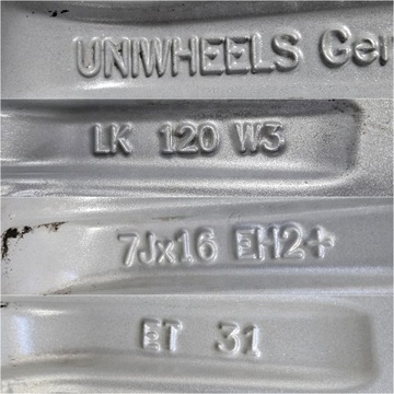 4× DISK HLINÍK BMW OE 1 2 3 5 E81 E87 F20 F22 E36 F30 F31 7.0" X 16" 5X120 ET 31