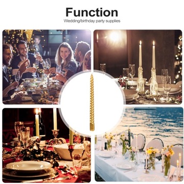 СПИРАЛЬНЫЕ СВЕЧИ, ГАЛЬФИКИРОВАННЫЙ КОНИЧЕСКИЙ ДЕКОР