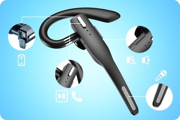 НАУШНИКИ BLUETOOTH 5.1 ДЛЯ РАЗГОВОРОВ ВОДИТЕЛЯ МУЛЬТИЗАРЯДНОЙ ЧЕХОЛ POWERBANK