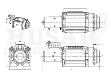 ЛЕБЕДКА, СТАЛЬНОЙ ТРОС 30 м ЭВАКУАТОР 9,1 Т 24 В
