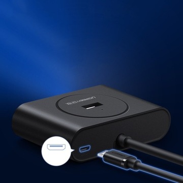 Ugreen Adapter Hub District USB 3,0 4X USB-A 5 Гбит / с Plug & Play 0,5M