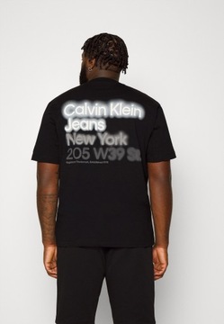 T-shirt z nadrukiem, czarny Calvin Klein Jeans XL