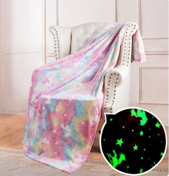 СВЕТЯЩЕЕ ОДЕЯЛО 150X200 FLUO SOFT UNICORN