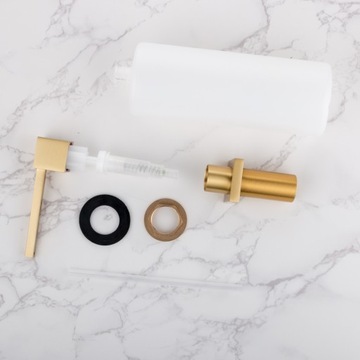 Złoty dozownik do zlewu na płynu do naczyń 500 ml ze stali Nett DTG-300