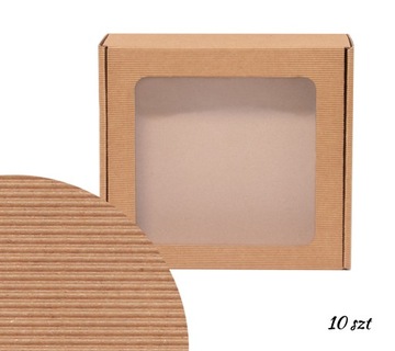 Pudełko z okienkiem 30x30x10 Karbowane Prążkowane