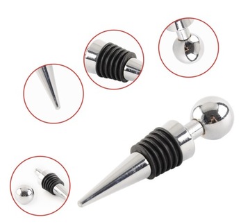 Korek do wina butelki alkoholu zatyczka zakrętka stalowa uniwersalna mała