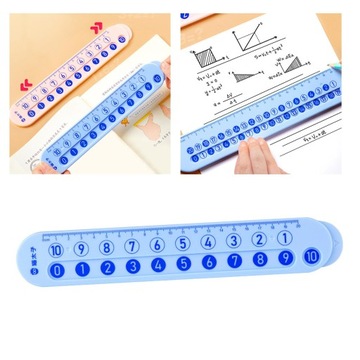 Цифровая линейка-раскладушка, прямая многофункциональная математическая линейка 20 см, синяя