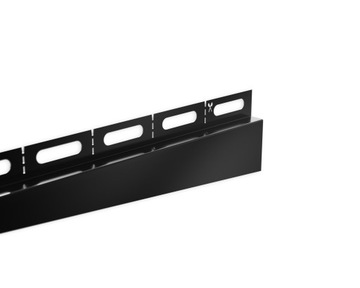 НАКЛОННАЯ ДУШЕВАЯ ПЛАНКА НА СТЕНЕ, ЧЕРНЫЙ МАТОВЫЙ, СЛЕВА, 100 см RAL 9005