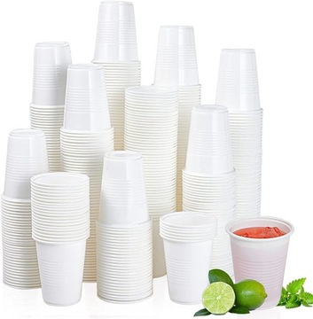 Kubeczki z plastiku do picia napojów 200ml 100szt