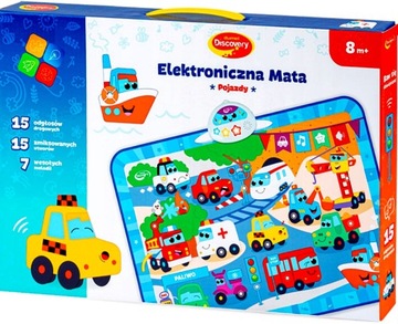 DUMEL ELEKTRONICZNA MATA EDUKACYJNA POJAZDY ODGŁOSY MUZYKA 8m+
