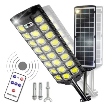 LAMPA ULICZNA SOLARNA CLICKCAST CZUJNIK RUCHU ZMIERZCHU 2500W PILOT MOCNA