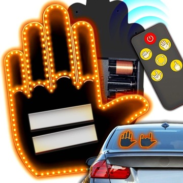 Индикатор жестов руки для заднего стекла для пилота среднего пальца автомобиля