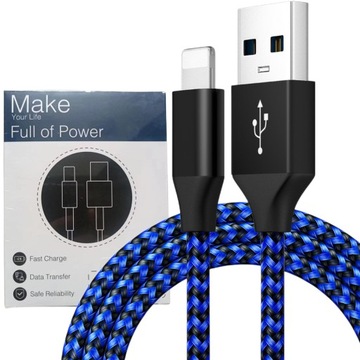 Kabel szybkiego ładowania 2m USB-Lightning