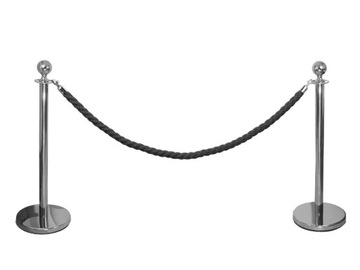 ВЕРЕВКА БАРЬЕРНАЯ ВЕРЕВКА для СТОЛБОВ, черная плетеная