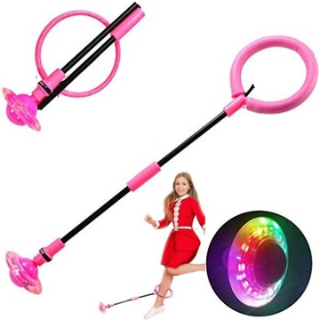 DZIECI SKAKANKA NA NOGĘ HULA HOP SKIPPER ŚWIECĄCA SKIP JUMP LED ŻYROSKOP