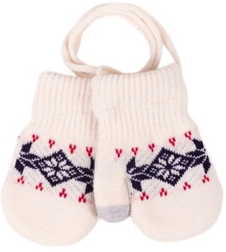 YO RĘKAWICZKI OCIEPLANE NORWESKI WZÓR DOTYK 12 CM