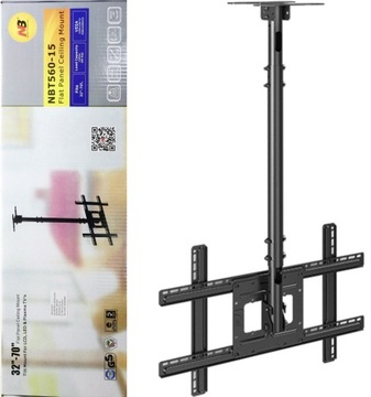 SUFITOWY OBROTOWY UCHWYT DO TELEWIZORA DUŻY TV 32-70'' CALE VESA 600X400