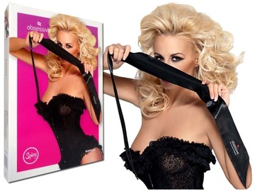 SZARFA OPASKA NA OCZY - OBSESSIVE BLINDFOLD CZARNY