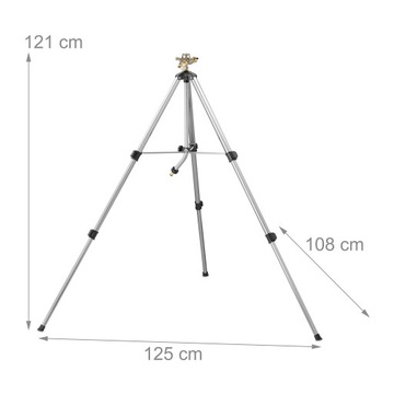 Zraszacz do trawnika z metalowym stojakiem, srebrny RD46957
