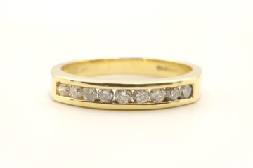 ZŁOTY PIERŚCIONEK RETRO VINTAGE DIAMENT 0,33 CT