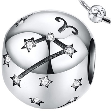 CHARMS ZNAK ZODIAKU BARAN srebro 925 srebrny koralik zawieszka charmsy 925