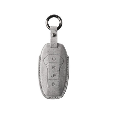 Osłona kluczyka do samochodu 4 przyciski Inteligentna osłona kluczyka Etui na brelok do kluczy Yuan Grey