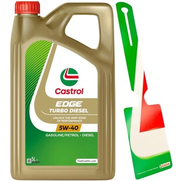 OLEJ CASTROL EDGE TURBO DIESEL 5W40 5L + zawieszka
