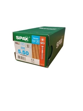 SPAX 5x50 Wkręty Tarasowe ze stali nierdzewnej A2 - SREBRNE - OP.500 sztuk