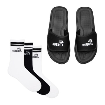 KLAPKI DAMSKIE Kubota Czarne 39 + 3-pak SKARPETY